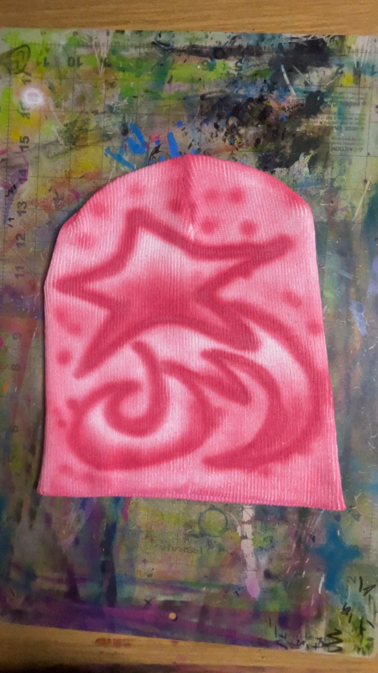 “Pink Crazy face” beanie