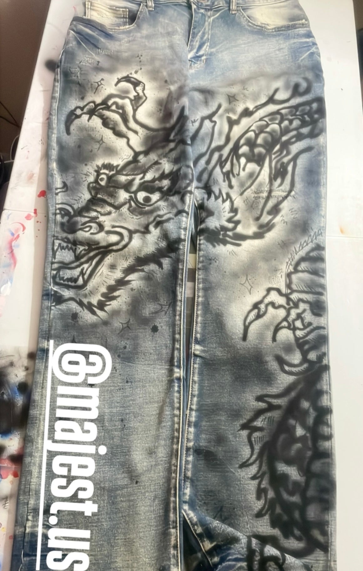 “DRAGON” custom Jeans size 34x34