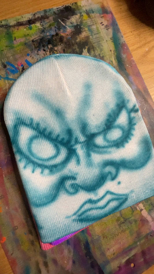 “Blue Crazy face” beanie